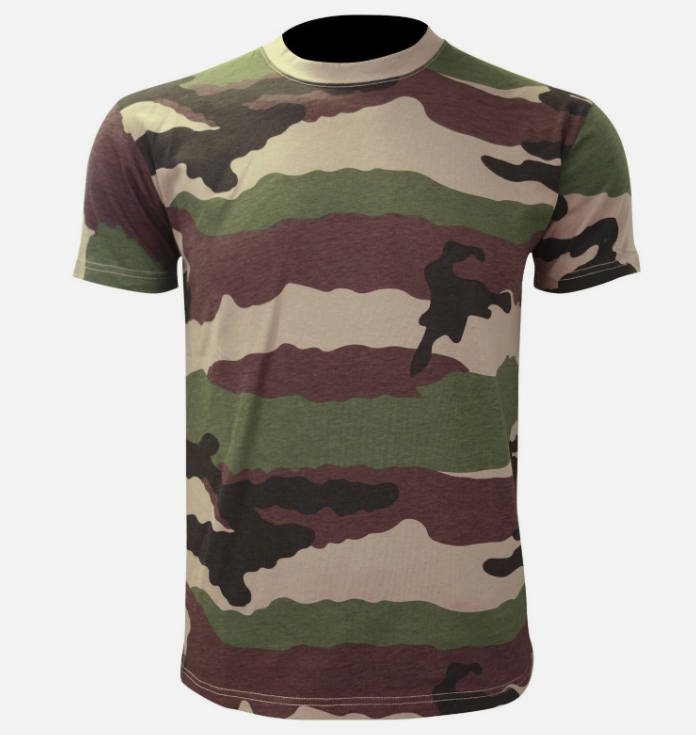 T-Shirt militaire en Camouflage CE Armée Française