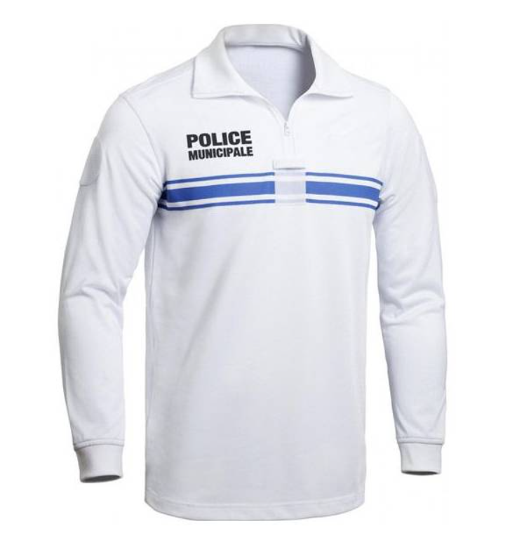 Polo ML ZIP PM Blanc