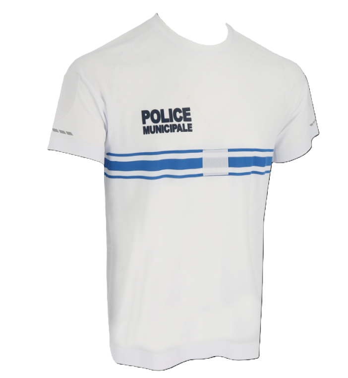 Tee-shirt MC POLICE MUNICIPALE Blanc