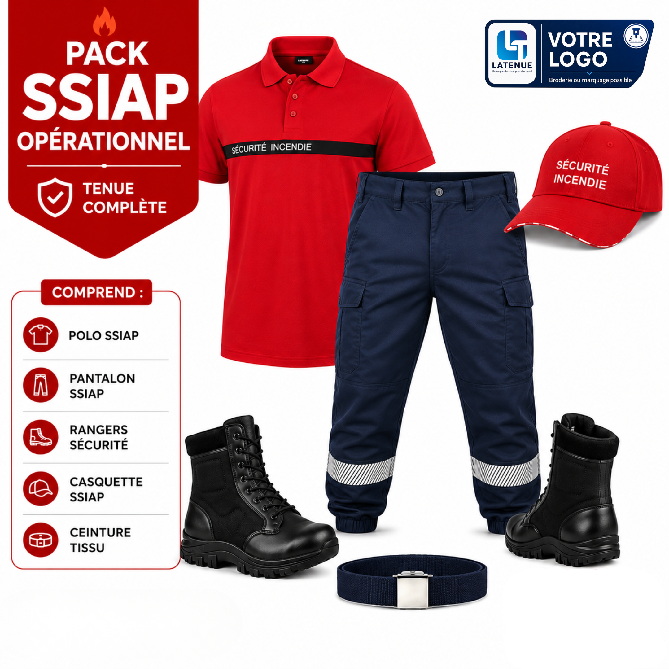 🔥 Pack Tenue Complete Agent SSIAP Opérationnel