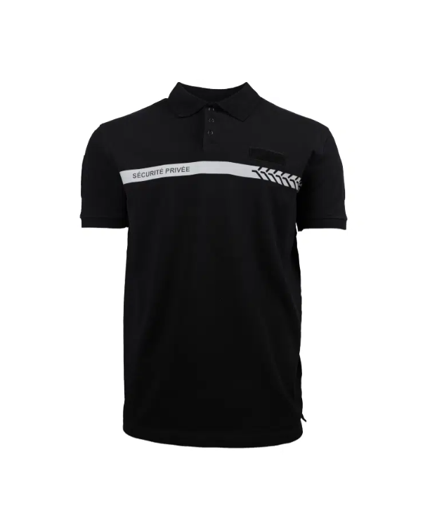 Polo manches courtes sécurité privée Noir