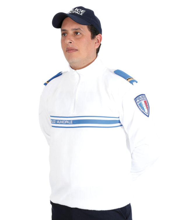 PULL POLAIRE F1 BLANC Police Municipale