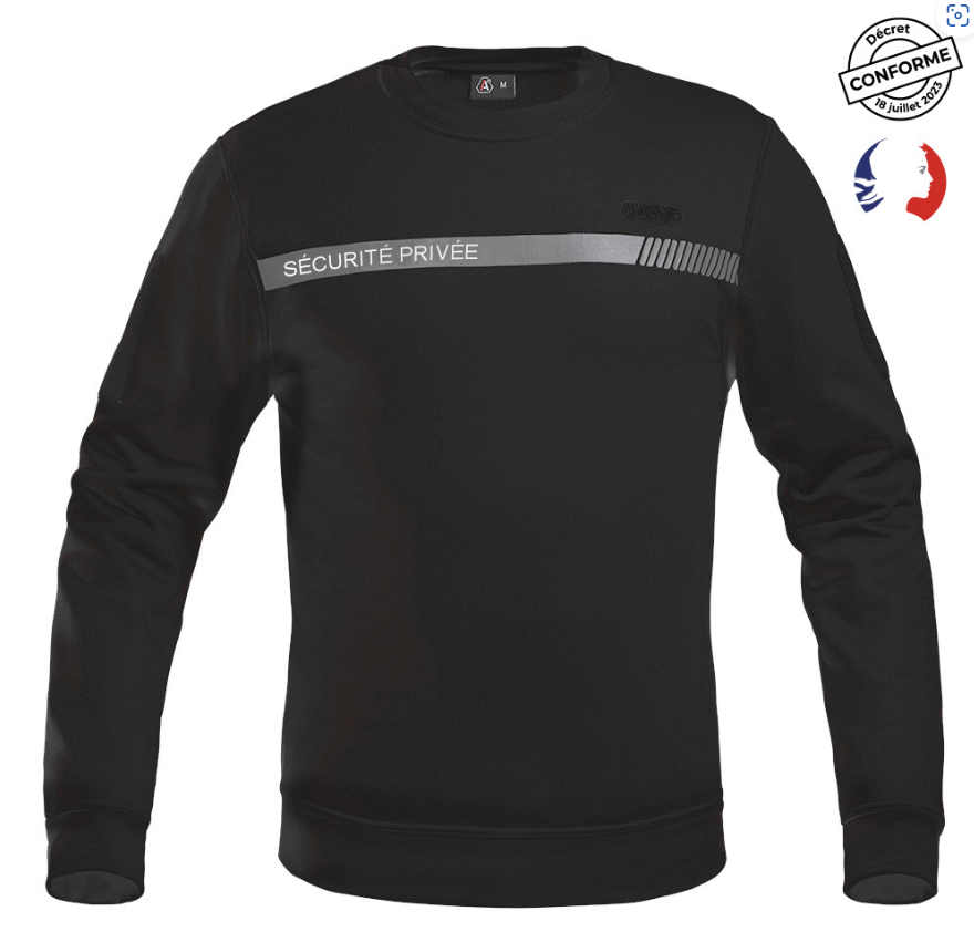 Sweat SÉCU-ONE Sécurité Privée noir